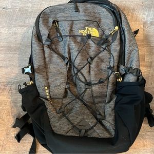The North Face Borealis backpack gold accents